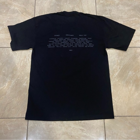 Beyonce Renaissance World Tour Merch Graphic T-Shirt Black Disco Cowboy - Picture 3 of 5